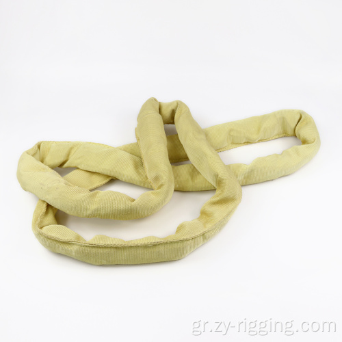 1-6ton επίπεδη ανύψωση αγαθών aramid στρογγυλό webbing sling